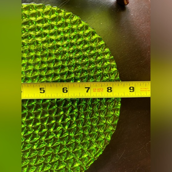 2 pressed green plates 8.25” - Picture 10 of 10